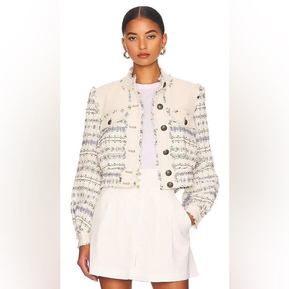 Veronica Beard Darren Tweed Jacket Ecru Multi 14 - Picture 6 of 10